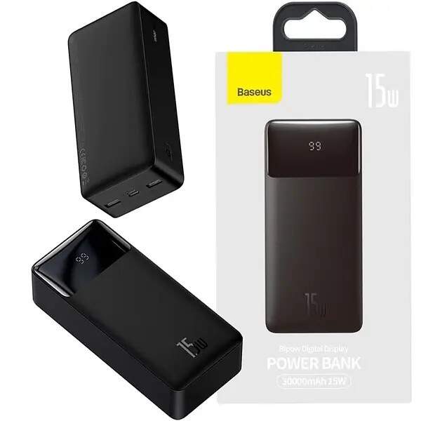 Power Bank Baseus Bipow Digital Display Overseas 15W 30000mAh Black (PPBD050201) (шт.)