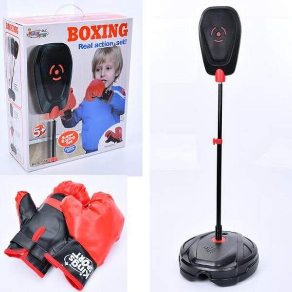 Боксерський набір MR 1246 (8шт) подушка (26-16см), на стійці (85-130см), метал, перчатки 2шт 22смв к (шт.)