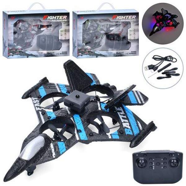 Літак LH-X81-1 (8шт) р/к2,4G, акум, 25см, пінопласт, світло, USBзарядне, 3 кольори, в кор-ці, 36-25- (шт.)
