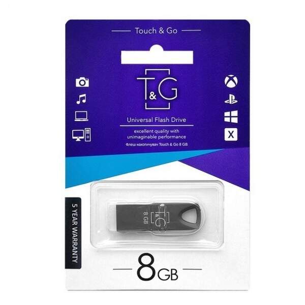 Usb флеш T&G 117  mini metal  8Gb black (шт.)