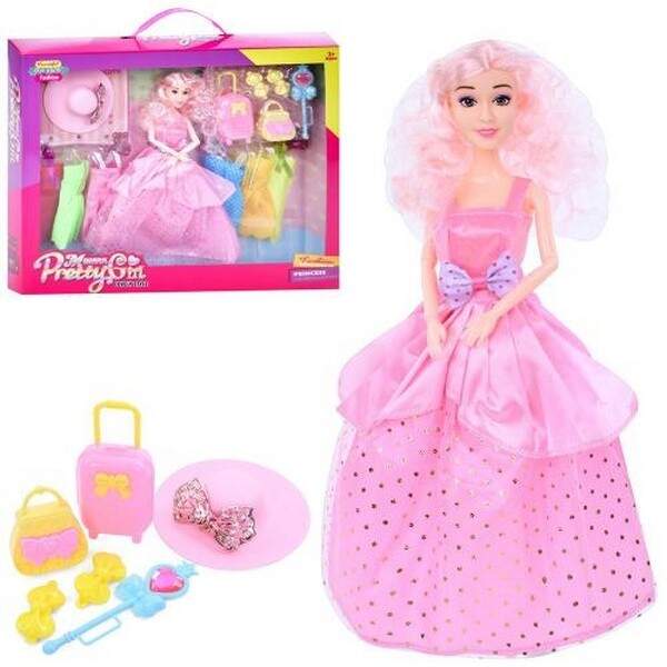 Лялька з вбранням JM28-3 (36шт) 29см, шарнірна, капелюх, валіза, аксесуари, в кор-ці, 42-33-5,5см (шт.)