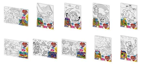 Креативна творчість "Розмальовка за номерами "Coloring by numbers" 31см*21см с.2 (10) CBN-02-01,02,0 (шт.)