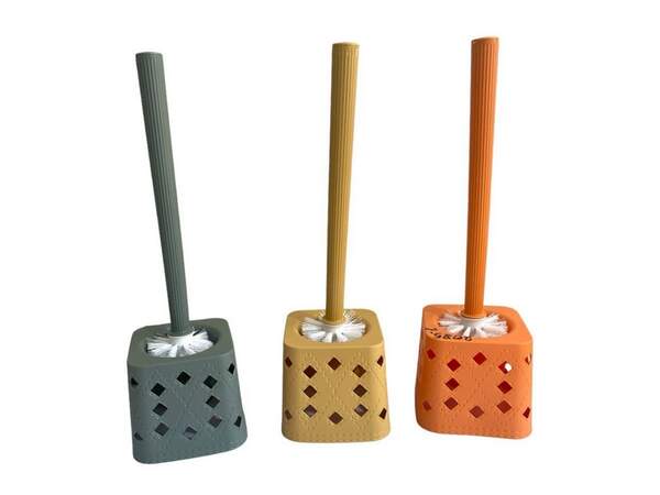 Щітка для унітазу з пл підст. квадрат. 3кол. (39,5*12,5)см №2085-1 (120) (шт.)