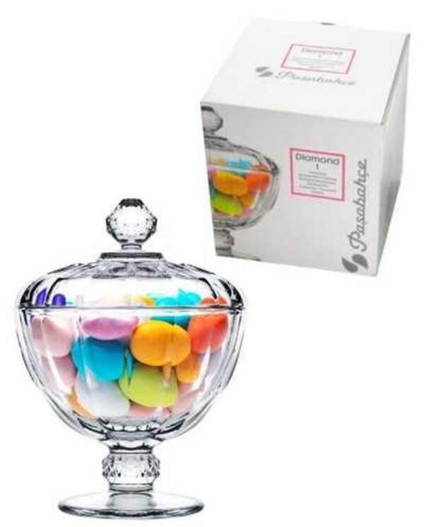 Діамонд цукерниця з кришкою v-280мл, h-15,2см (под.уп.) 96571 (шт.)