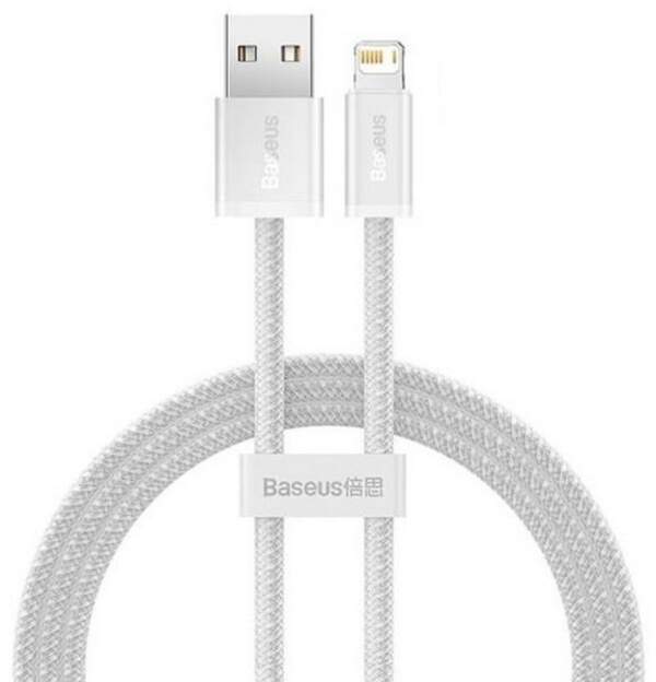 Кабель Baseus Dynamic Series Fast Charging Data Cable USB to iP 2.4 A 1 m White (CALD000402) (шт.)