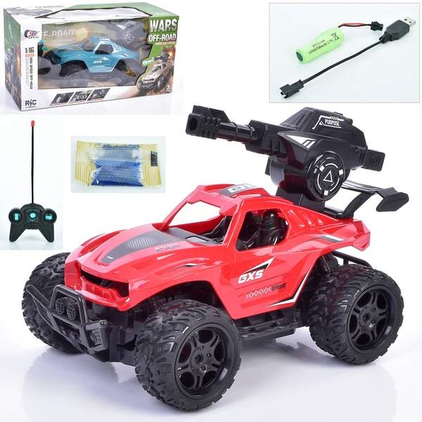 Джип SBY164-6A (12шт)  р/к, акум, 24см, 1:16, стріляє водяними кулями, світло,гумові колеса,USBзаряд (шт.)