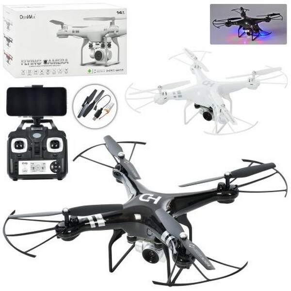 Квадрокоптер CK-23 (6шт) 27см, р/к, 2.4G, акумулятор, USB-зарядне, камера, додаткові лопасти, світло (шт.)