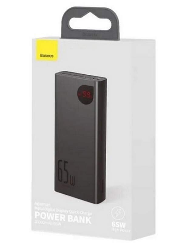 Power Bank Baseus Adaman Metal Digital Display 20000 mAh 65W Black (PPIMDA-D01) (шт.)