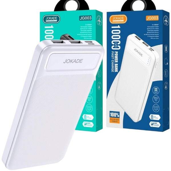 Портативний зовнішній акумулятор JOKADE 003 10000mAh білий (шт.)