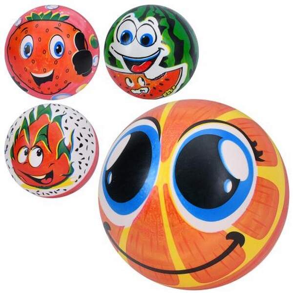 М'яч дитячий MS 4320 (120шт) 9 дюймів, 60г, фрукти, мікс видів, (шт.)