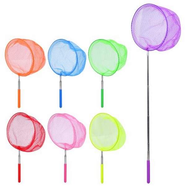 Сачок для метеликів MS 4387 (100шт) ручка-телескоп (метал), 35см/83см, діаметр 19см, 7 кольорів (шт.)