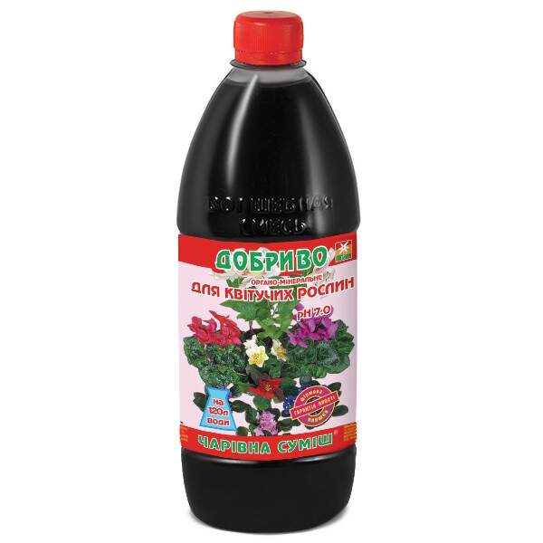 190540 Добриво органо-мінеральне рідке "Чарівна суміш" для Квітучих. 500мл (шт.)