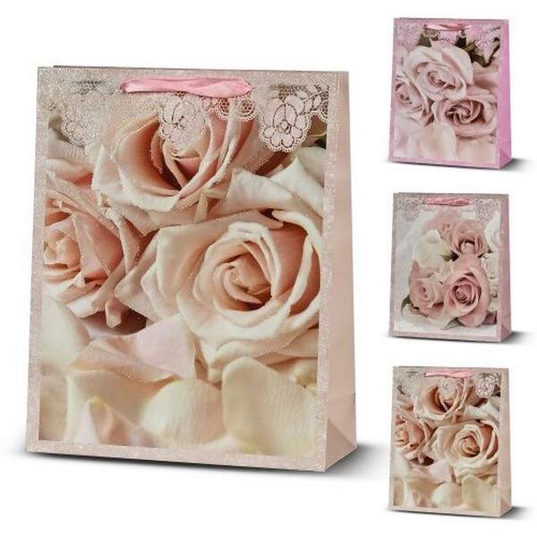 Пакет подарунковий паперовий L "Flowers" 31*42*12см R33073-L (360шт) (шт.)
