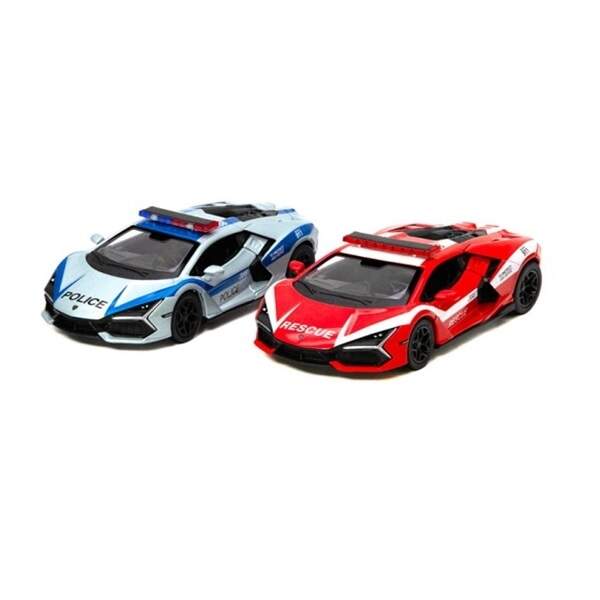 Модель легкова LAMBORGHINI REVUELTO 5'' KT5459FWPR Police/Firefighter Edition метал.інерц.відкр.дв.4 (шт.)