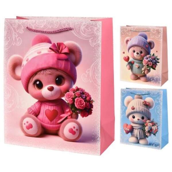 Пакет подарунковий паперовий L "With love" 31*42*12см R33504-L (360шт) (шт.)