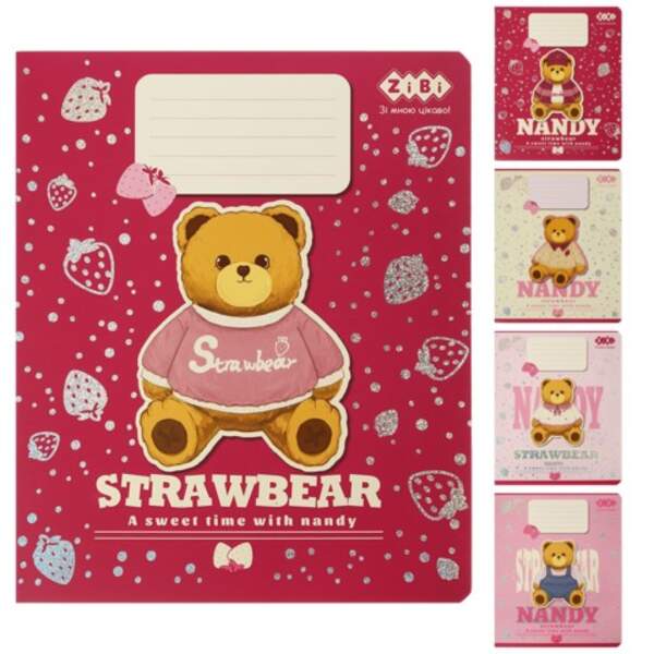 Зошит учнівський загальний BEAR, 48 арк., клітинка, KIDS LINE ZB25.1786K (шт.)