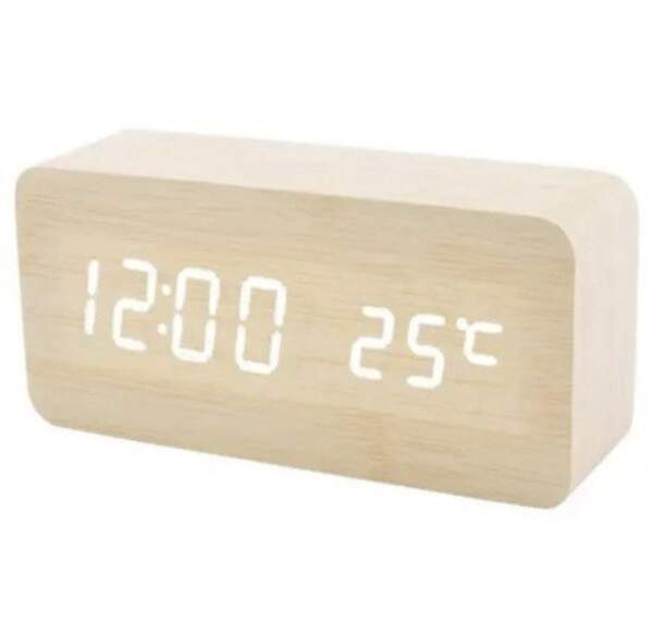 017  Годинник елекронний з LCD-екраном (будильник,вологість,температура) F-233 (шт.)