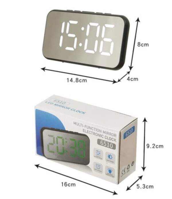 KD-6510  Годинник елекронний з LCD-екраном (будильник,вологість,температура) F-233 (шт.)