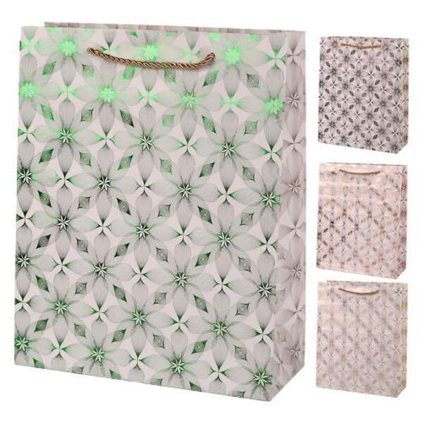 Пакет подарунковий паперовий L "Floral pattern" 30*41.5*12см R98448-L (360шт) (шт.)