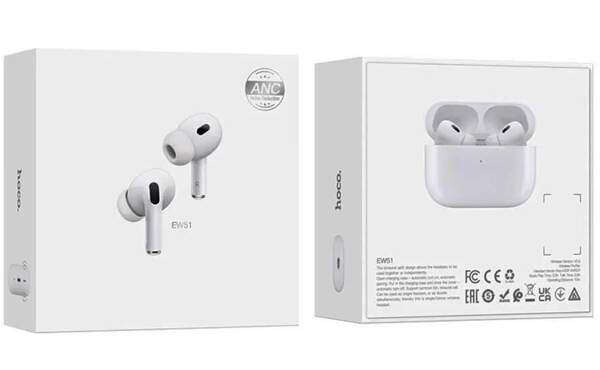 Навушники безпровідні TWS HOCO EW51 True wireless ANC noise reduction BT headset White (шт.)