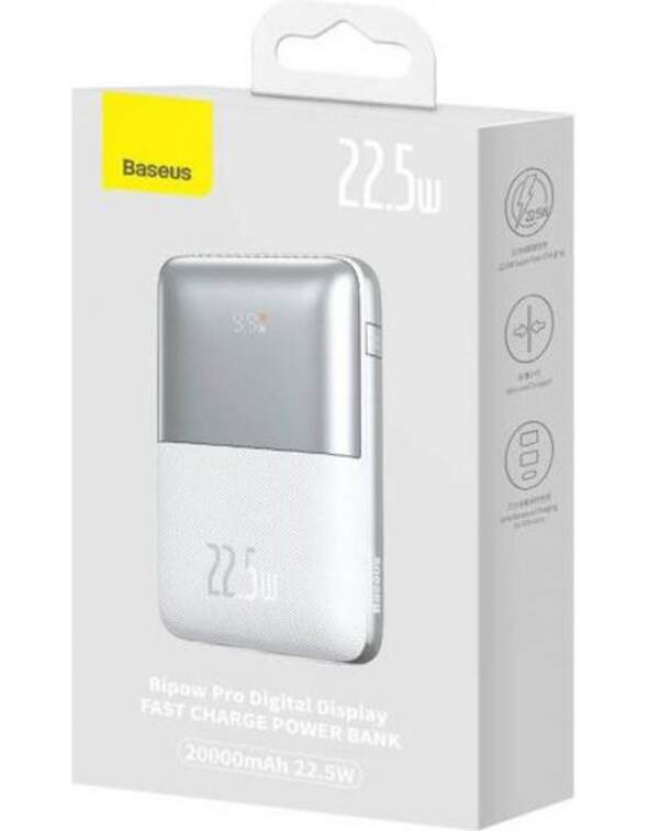 Power Bank Baseus Bipow Pro 20000 mAh 22.5W White (PPBD040302) (шт.)