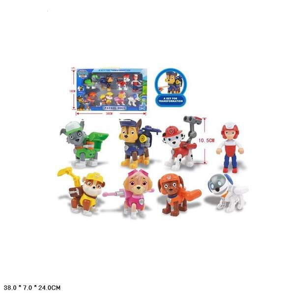 Ігровий набір Paw Patrol арт. 9950 (36шт/2) 8 героев в наборі, короб. 38*7*24см (шт.)