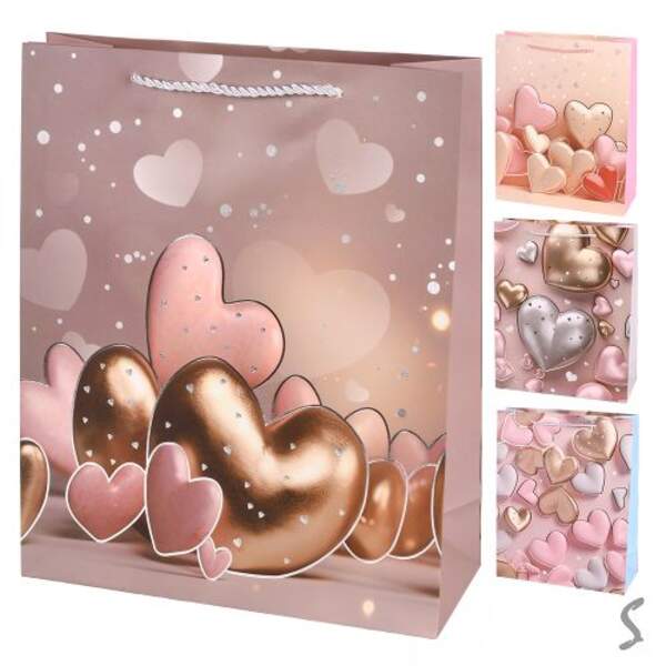 Пакет подарунковий паперовий L "Hearts" 30*41.5*12см R34557-L (360шт) (шт)