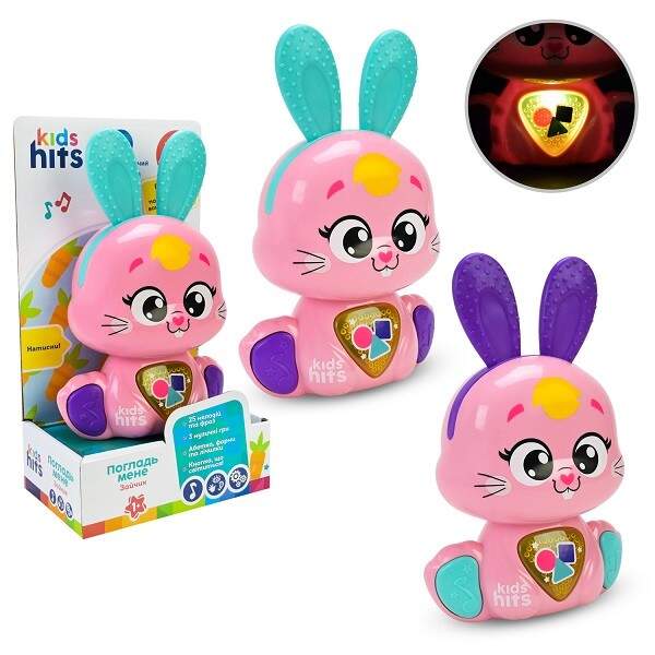 Муз розв.Чарівні звірята Kids Hits арт. KH19/001 (24шт)"Зайченя"звук, світло, 2 кольори, короб. 13*8 (шт)