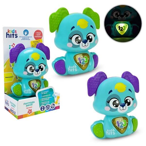 Муз розв.Чарівні звірята Kids Hits арт. KH19/002 (24шт)"Цуценя"звук, світло, 2 кольори, короб. 13*8* (шт)