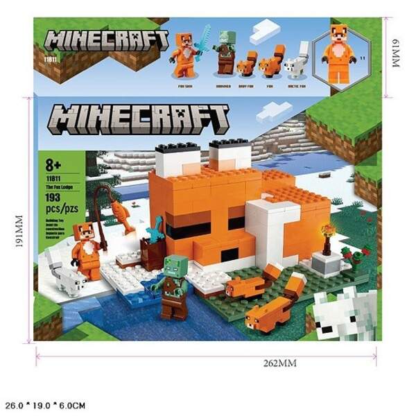 Конструктор арт. 11811 (36шт/2) Minecraft  193дет. короб. 26*19*6см (шт)