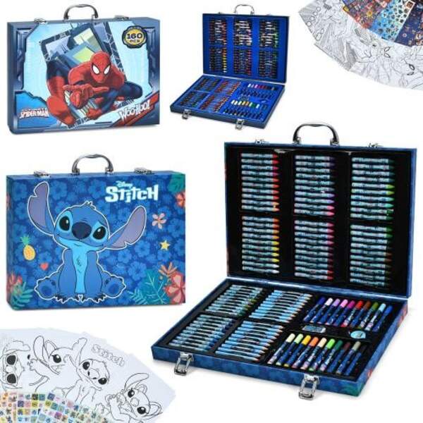 Набір для творчості MK 5689 (16шт) 160 предмктів, фломастери, карандаши, воскові карандаши,налипки, (шт)