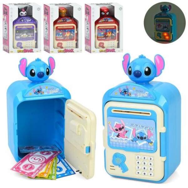 Скарбничка MK 5684 (16шт) 14,5-11,5-в26см, сейф з кодом, відбиток, затягує купюри, музика, гроші, 4 (шт)