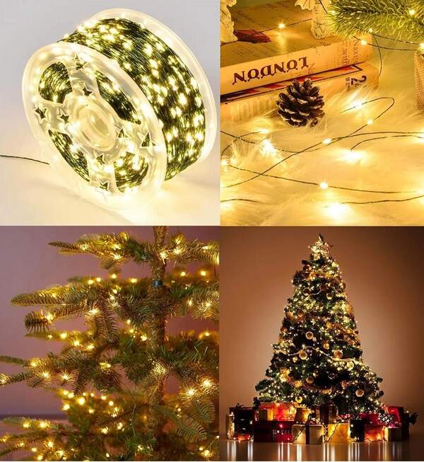 Гірлянда світлодіодна жовта "Роса" зелений дріт з пультом 50м 500led R33985-2 (50шт) (шт)