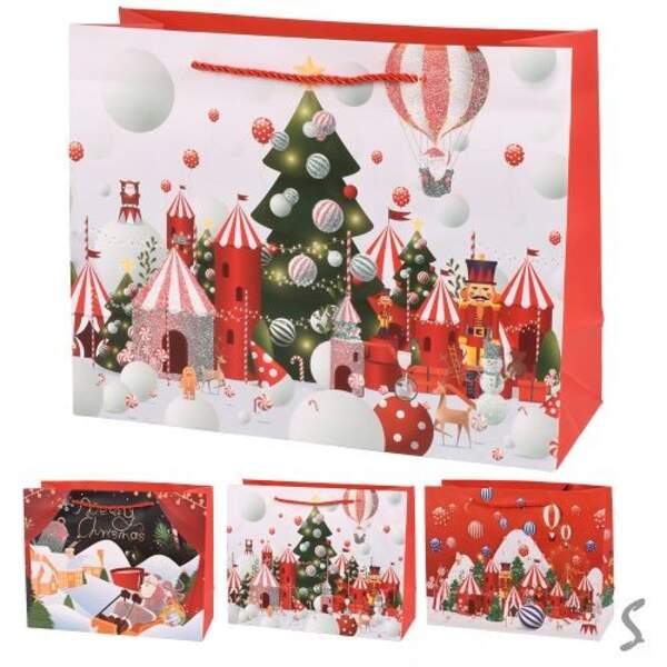 Пакет новорічний паперовий L "Christmas Spirit" 41.5*30*12см R99721-L (360шт) (шт)