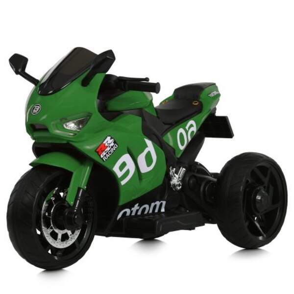 Мотоцикл M 6265EL-5 (1шт) 1*12V4,5AH, 2*35W, BLUETOOTH, USB, TF, EVA, музика, світло, шкіра, зелений (шт)