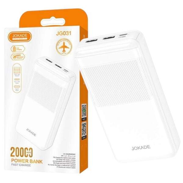 Зовнішній акумулятор JOKADE JG031 20000mAh білий (шт)