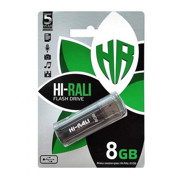 Usb флеш Hi-Rali 8Gb Stark series Black (шт)