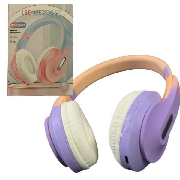 Навушники бездротові (BLUETOOTH) дитячі з підсвіткою, оранжеві 229ВТ (шт)