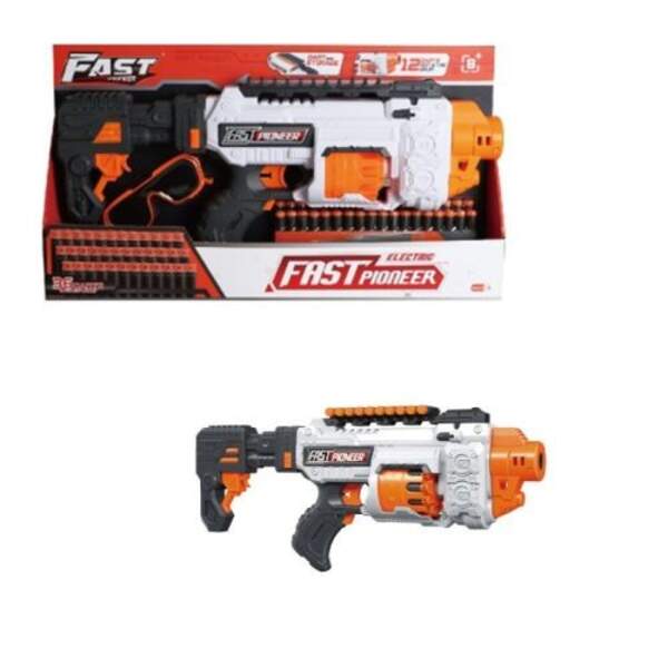 Автомат BIG523 (10шт) 51см, м'які кулі 36шт, окуляри, на бат-ці, в кор-ці, 52-29-8см (шт)