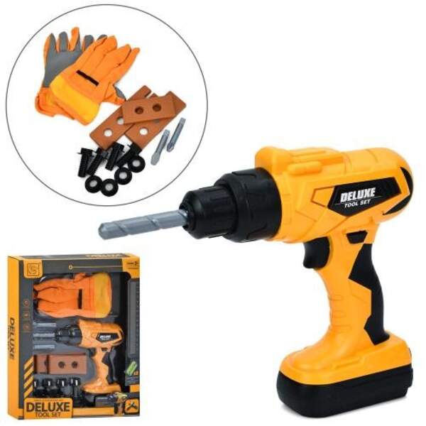 Набір інструментів HB3299-12 (18шт) шуруповерт-оберт.насадка, рукавички, болти, на бат-ці, в кор-ці, (шт)