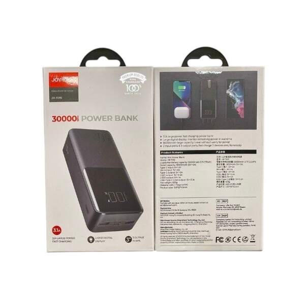 Зовнішній акумулятор JoyRoom JR-TO15 30000mAh чорний (шт)
