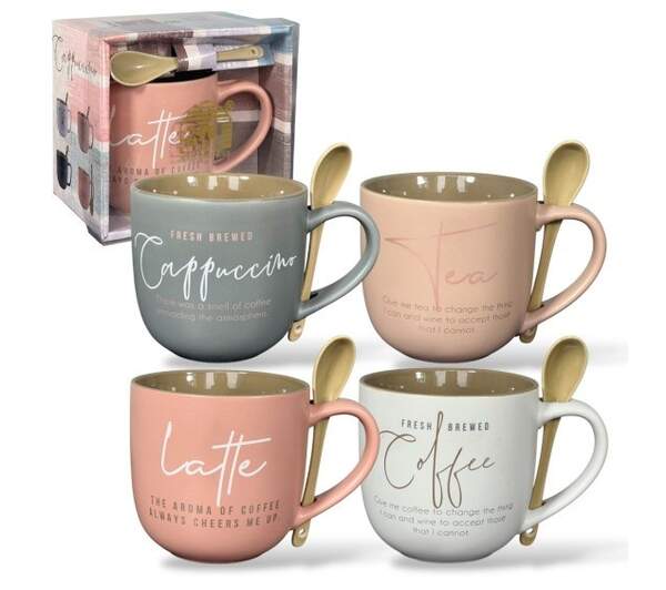 Чашка з ложкою Дужа "Кав'ярня" 500 мл 2061-01 (шт)