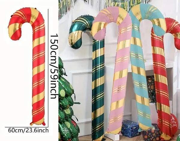 Фольгована фігура Льодяник (150см) карамелька червона, ціна за уп.-5шт (15643) (шт)