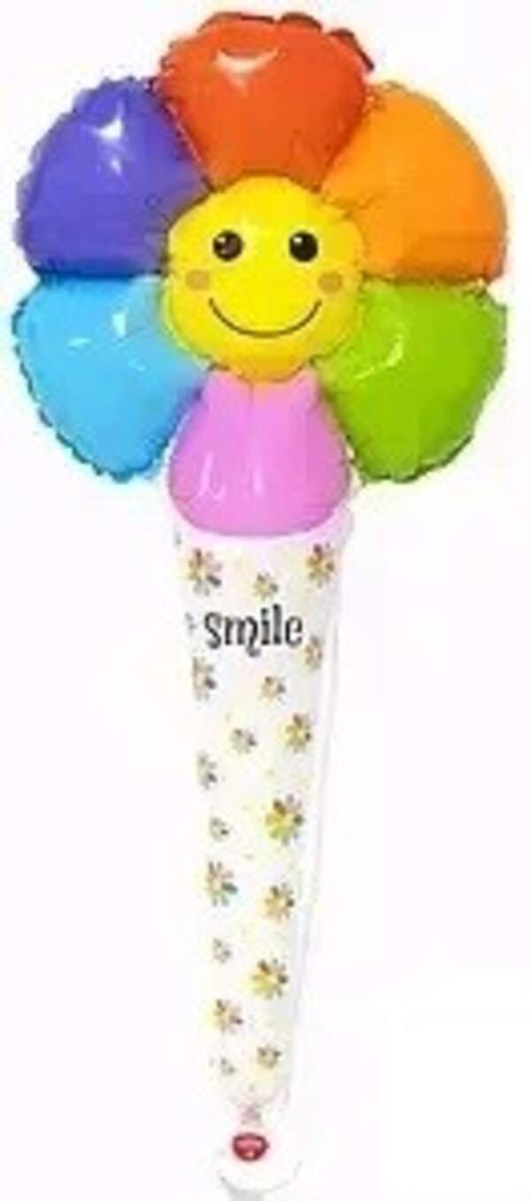 Фольгована колотушка Ромашка кольорова, ціна за уп.-10шт (15274) (шт)