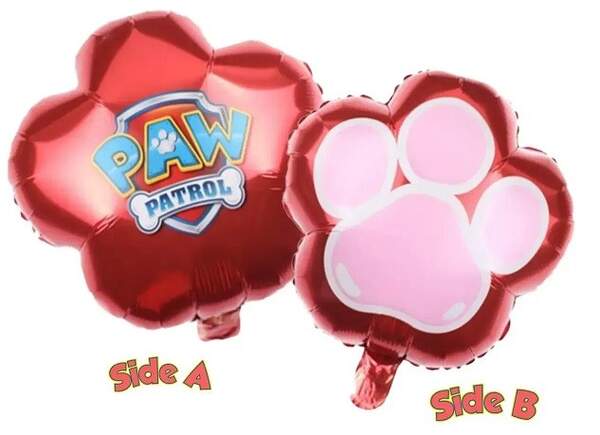 Фольгована кулька (фігура)  Лапа червона, щенячий патруль. ціна за уп.-10шт (13869) (шт)