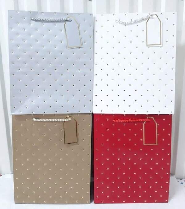 Пакет подарунковий великий "Міні серце" Розмір: L 30*41.5*12 см (13854) (12шт/уп) (шт)