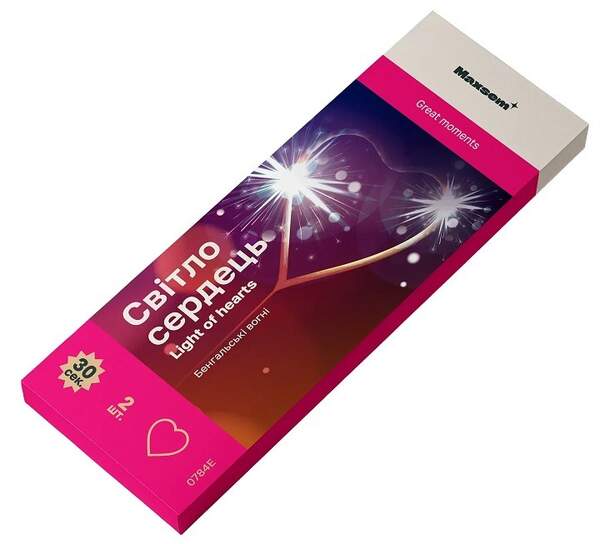 Бенгальский вогонь СЕРЦЕ - 18 см (2 шт.) - 1 уп. (14505) (шт)