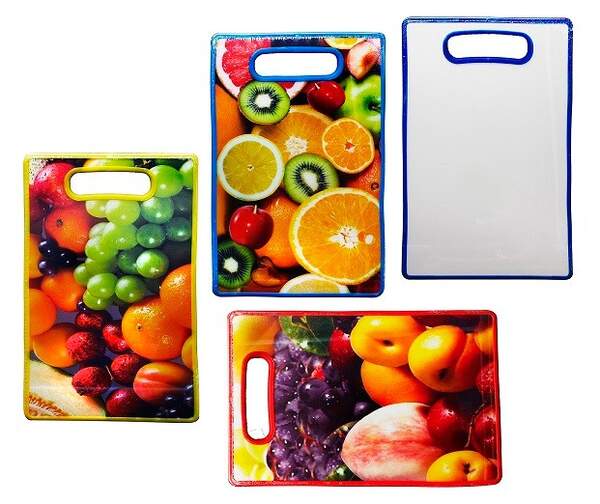 Дошка д/нарізання Kitchen Pro пласт.з мал. 37х23см HL110T (48) (шт)