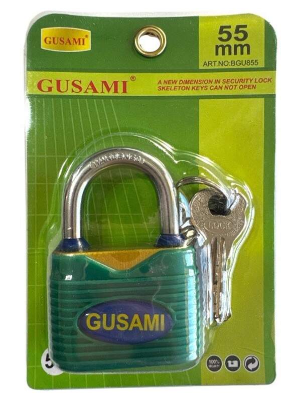 Замки з 4ключ. на аркуші в 3кол. 55мм №BGU855 (96) (шт)