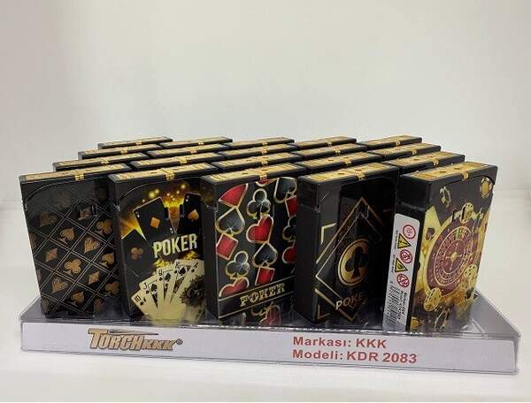 Запальничка 2083Poker Duo Jet metal (турбо+пєзо) (20/480) (шт)